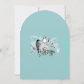 Faire-part de mariage Vintages bleus (Dos)