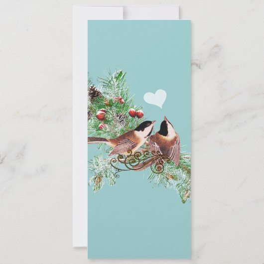 Faire-part de mariage vintages Inséparables (Dos)