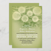 faire-part de mariage vintages lanternes (Devant / Derrière)