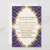 Faire-part de mariage violet bleu de l'Illinois - (Devant)