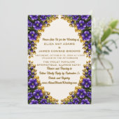 Faire-part de mariage violet bleu de l'Illinois - (Debout devant)