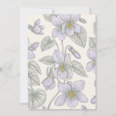 Faire-part de mariage violet bleu de l'Illinois - (Dos)