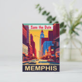 Faire-part de mariage violet de Memphis Tennessee (Debout devant)
