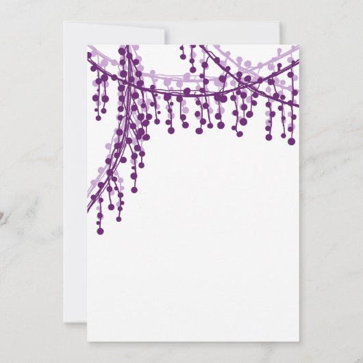 Faire-part de mariage violet et blanc (Dos)