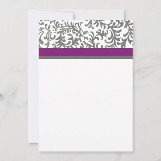 Faire-part de mariage violet et gris (Dos)