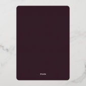 Faire-part de mariage Violet Plum Noir (Verso)