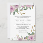 Faire-part de mariage Violet & Sage (Devant)