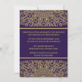 Faire-part de mariage violet Unity in Bloom (Dos)
