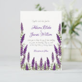 Faire-part de mariage violette de lavande de Prove (Debout devant)