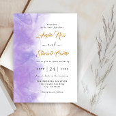 Faire-part de mariage violette violette moderne