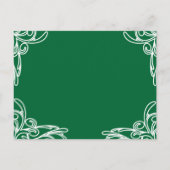 Faire-part de mariage virer sur le vert de la mer (Dos)