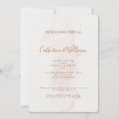 Faire-part de mariage virtuel de cache minimal (Devant)