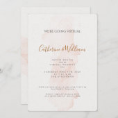 Faire-part de mariage virtuel de cache minimal (Devant / Derrière)