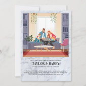 Faire-part de mariage virtuel en marbre (Devant)