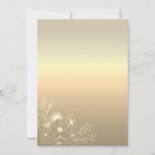 Faire-part de mariage virtuel Gold (Dos)