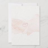 Faire-part de mariage virtuel Minimal Blushing Pea (Dos)