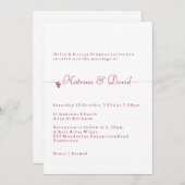 Faire-part de mariage viticole (Devant / Derrière)