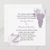 Faire-part de mariage viticole (Devant / Derrière)