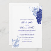 Faire-part de mariage viticole (Devant / Derrière)