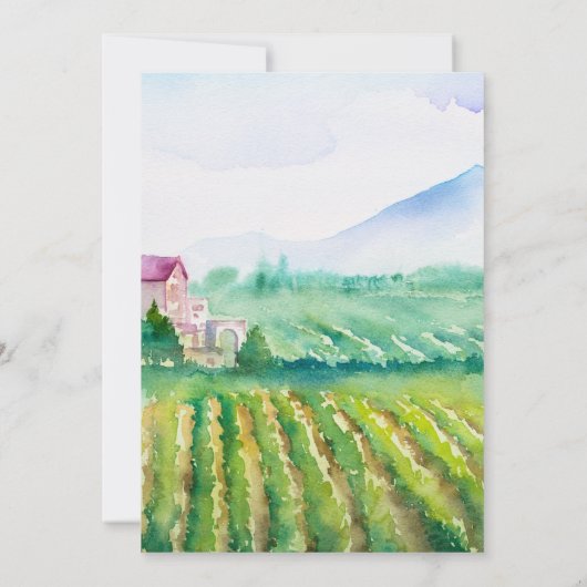 Faire-part de mariage viticole (Dos)