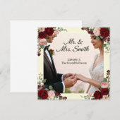 Faire-Part de Mariage Vœux Éternels (Devant / Derrière)
