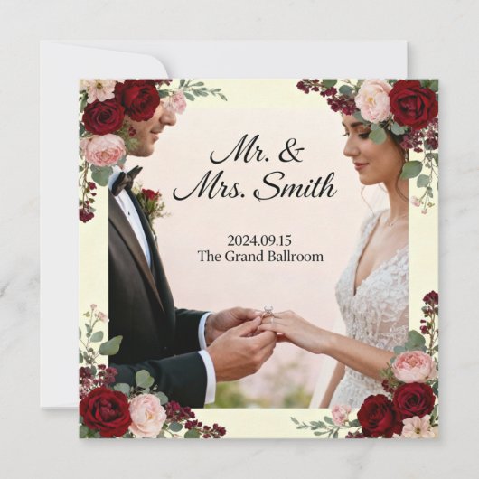 Faire-Part de Mariage Vœux Éternels (Devant)