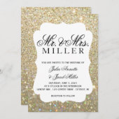 Faire-part de mariage - Votre Parties scintillant  (Devant / Derrière)