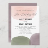 Faire-part de mariage Watercolor du jardin moderne (Devant / Derrière)