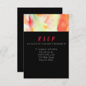 FAIRE-PART DE MARIAGE WATERCOLOR Réponse RSVP (Devant / Derrière)