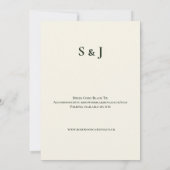 Faire-part de mariage Watercolor Thistle & Celtic (Dos)