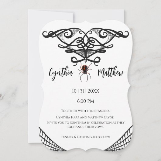 Faire-part de mariage Web Spiders (Devant)