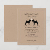 Faire-part de mariage Welsh Terriers (Devant / Derrière)