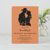 Faire-part de mariage western boho moderne (Debout devant)