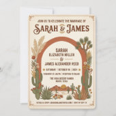 Faire-part de mariage Western Boho Terracotta (Devant)