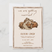 Faire-part de mariage Western Country Boho avec co (Devant)