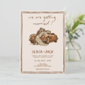 Faire-part de mariage Western Country Boho avec co (Debout devant)