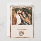 Faire-part de mariage Western Country Boho avec co (Dos)