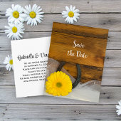 Faire-part de mariage western Daisy et fer à cheva