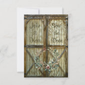 Faire-Part de Mariage Western Porte de Grange et F (Devant)