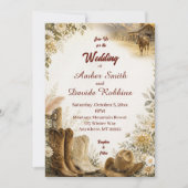 Faire-part de mariage Western Ranch Luxe (Devant)