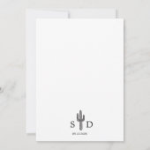 Faire-part de mariage western vintage (Dos)