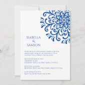 Faire-part de mariage Whimsical Bleu (Devant)