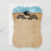 Faire-part de mariage Whimsical de tortue de plage (Dos)