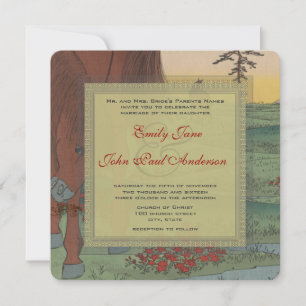 Faire-part de mariage Whimsical Horse