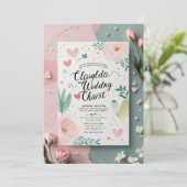 Faire-part de mariage Whimsical Pastel (Debout devant)