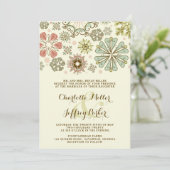 Faire-part de mariage Whimsical Snowflakes (Debout devant)