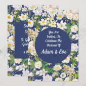 Faire-part de mariage White Bloom  (Devant / Derrière)