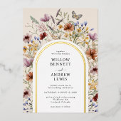Faire-part de mariage Wildflower Foil (Recto)