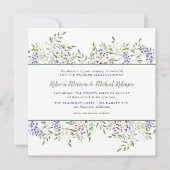 Faire-part de mariage Wisteria Watercolor | Carré (Devant)