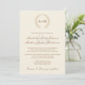 Faire-part de mariage Wreath moderne (Debout devant)